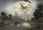 Johan Barthold Jongkind, Rotterdam in the Moonlight